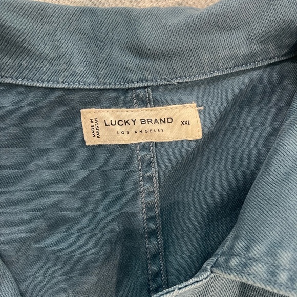 Lucky Brand Sleeveless Denim Romper Shorts XXL - Picture 8 of 13